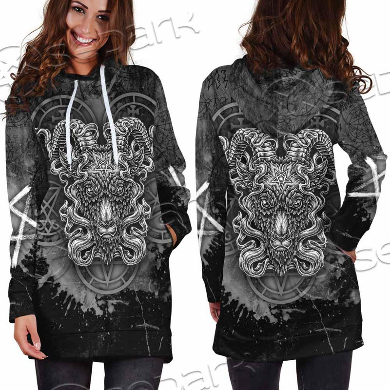 Pentagram Demon Goat Head SED-0805 Hoodie Dress