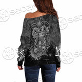 Pentagram Demon Goat Head SED-0805 Off Shoulder Sweaters