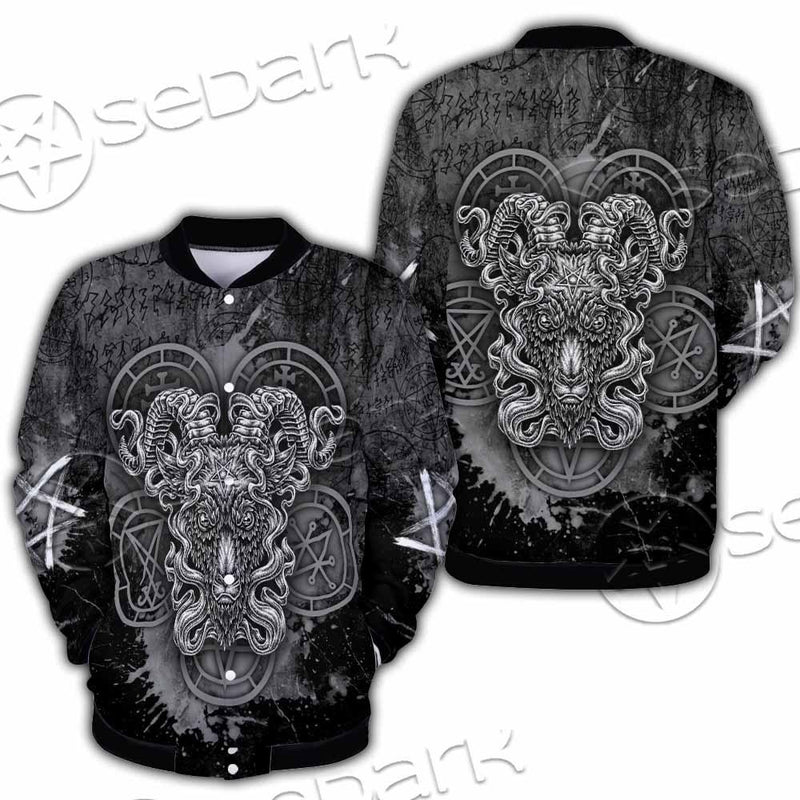 Pentagram Demon Goat Head SED-0805 Button Jacket