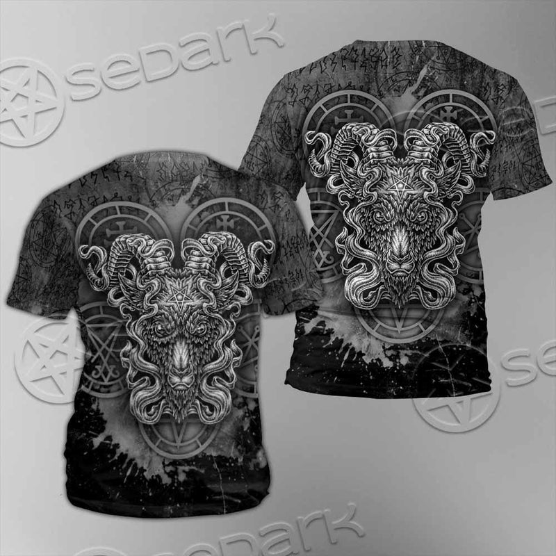 Pentagram Demon Goat Head SED-0805 Unisex T-shirt