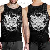 Skull Goat Head 666 SED-0808 Men Tank-tops