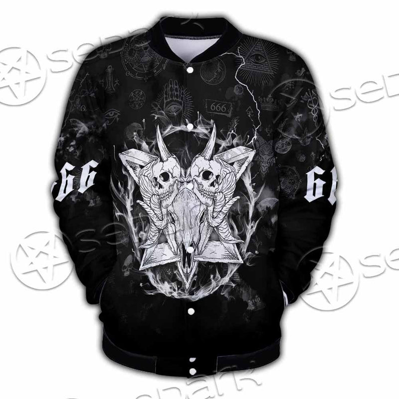 Skull Goat Head 666 SED-0808 Button Jacket