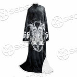 Skull Goat Head 666 SED-0808 Sleeved Blanket
