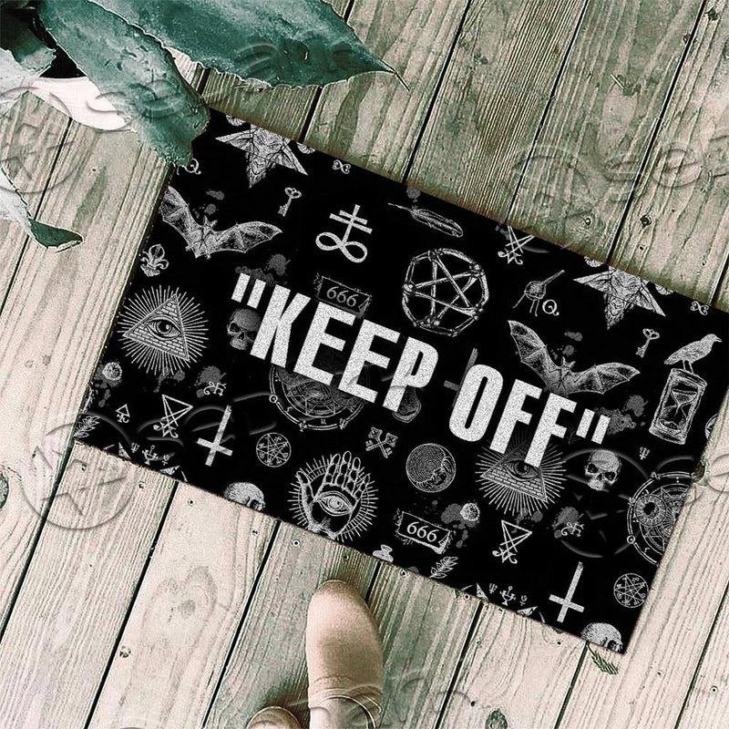 Satanic Symbols Keep Off SED-0810 Door Mat