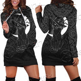 Gothic Moon Black Cat SED-0812 Hoodie Dress