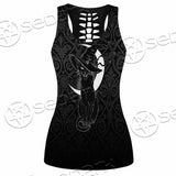 Gothic Moon Black Cat SED-0812 Women Tank Top