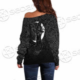 Gothic Moon Black Cat SED-0812 Off Shoulder Sweaters