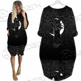 Gothic Moon Black Cat SED-0812 Batwing Pocket Dress