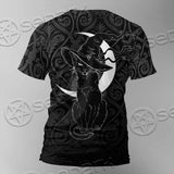 Gothic Moon Black Cat SED-0812 Unisex T-shirt