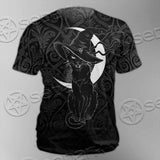 Gothic Moon Black Cat SED-0812 Unisex T-shirt