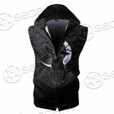 Gothic Moon Black Cat SED-0812 Zip Sleeveless Hoodie