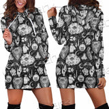 Gothic Skull Ouija Board SED-0813 Hoodie Dress