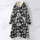 Gothic Skull Ouija Board SED-0813 Oversized Sherpa Blanket Hoodie