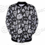 Gothic Skull Ouija Board SED-0813 Button Jacket