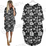 Gothic Skull Ouija Board SED-0813 Batwing Pocket Dress