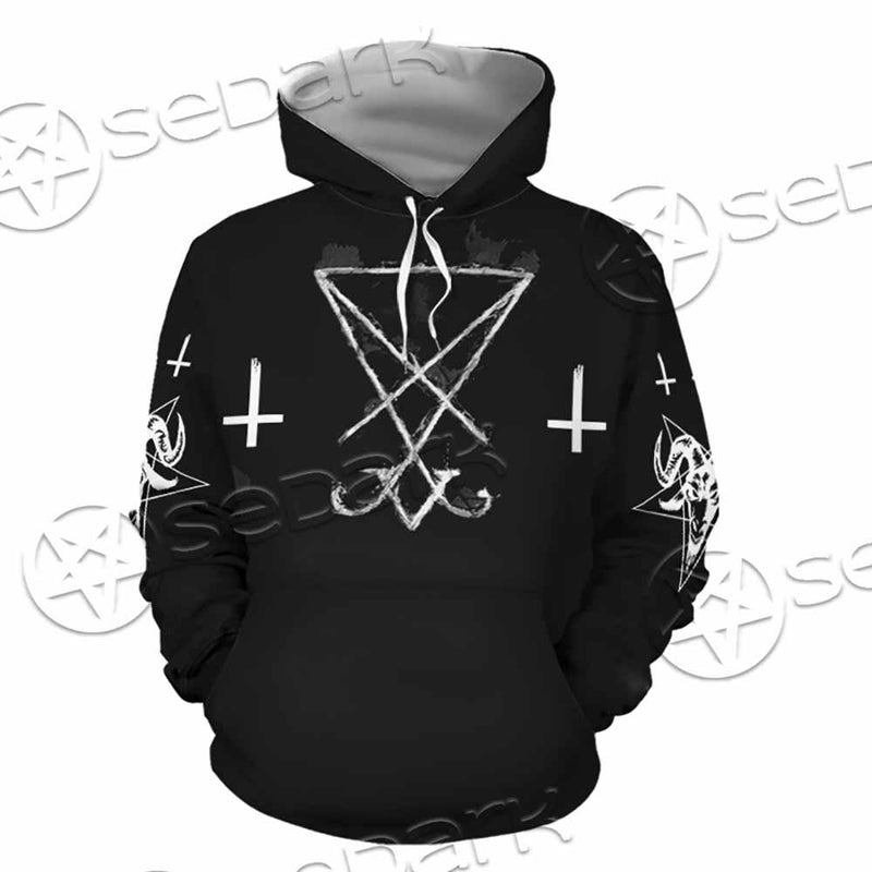 Sigil Of Lucifer Inverted Cross SED-0814 Hoodie & Zip Hoodie