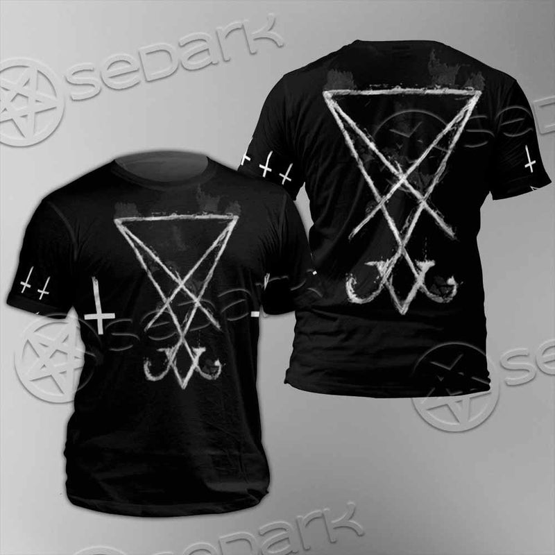 Sigil Of Lucifer Inverted Cross SED-0814 Unisex T-shirt