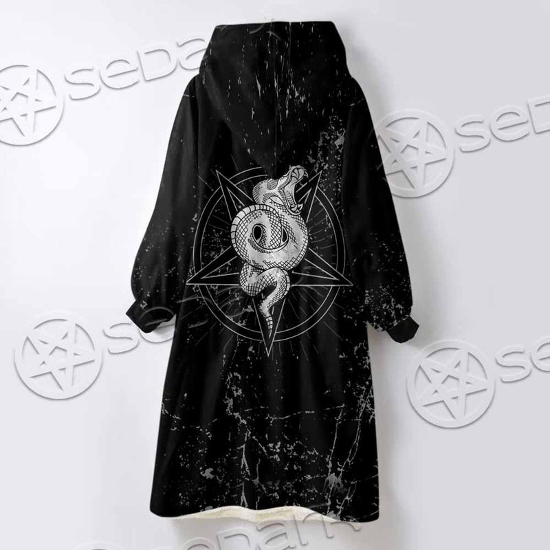 Satanic Snake SED-0815 Oversized Sherpa Blanket Hoodie