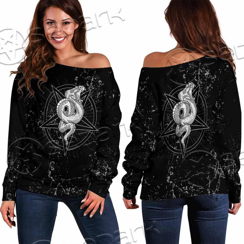 Satanic Snake SED-0815 Off Shoulder Sweaters