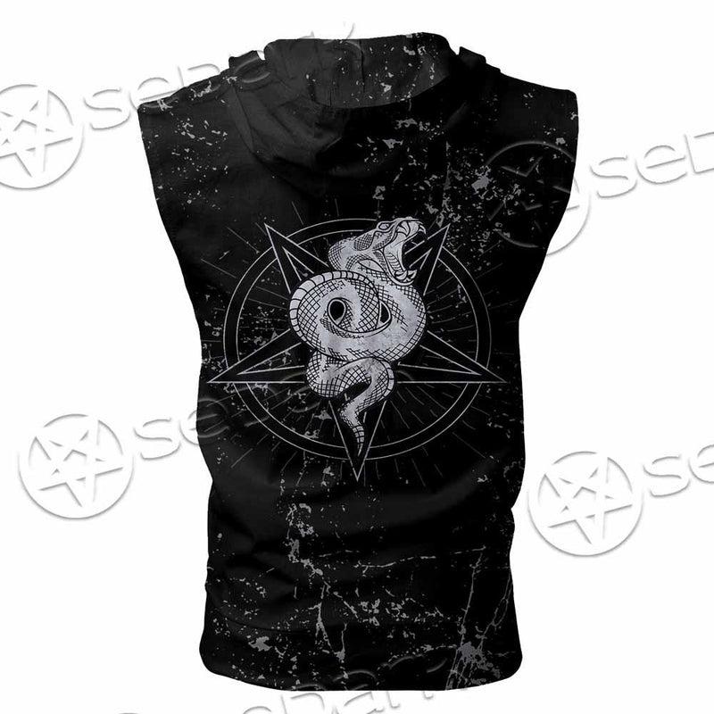 Satanic Snake SED-0815 Zip Sleeveless Hoodie