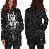 Baphomet Inverted Cross SED-0816 Hoodie Dress