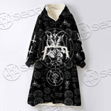 Baphomet Inverted Cross SED-0816 Oversized Sherpa Blanket Hoodie