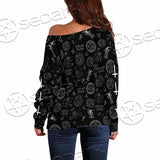 Baphomet Inverted Cross SED-0816 Off Shoulder Sweaters
