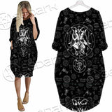 Baphomet Inverted Cross SED-0816 Batwing Pocket Dress