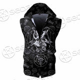 Baphomet Inverted Cross SED-0816 Zip Sleeveless Hoodie