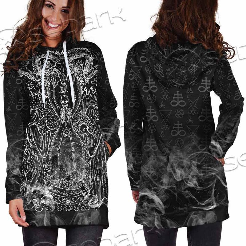 Skeleton Goat Head SED-0817 Hoodie Dress