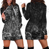 Skeleton Goat Head SED-0817 Hoodie Dress