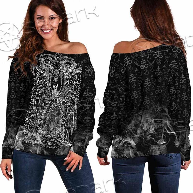 Skeleton Goat Head SED-0817 Off Shoulder Sweaters