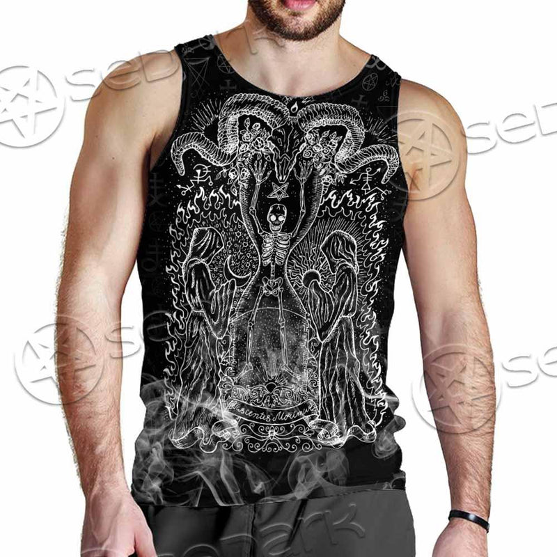 Skeleton Goat Head SED-0817 Men Tank-tops