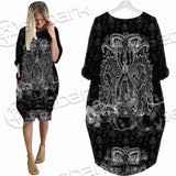 Skeleton Goat Head SED-0817 Batwing Pocket Dress