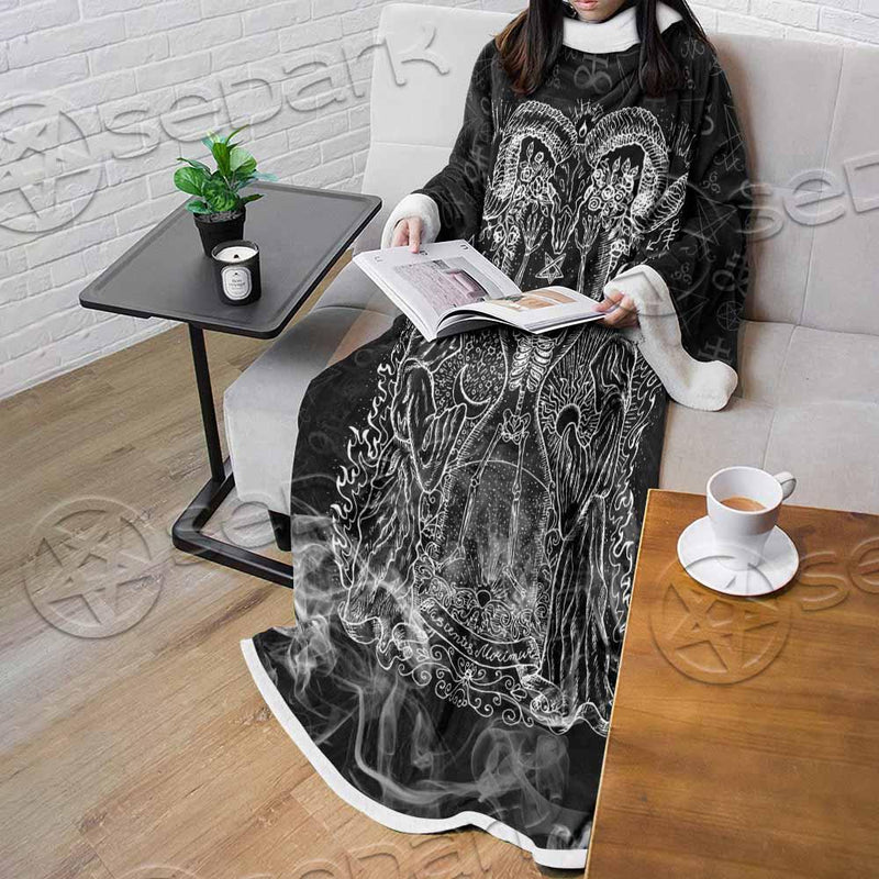 Skeleton Goat Head SED-0817 Sleeved Blanket