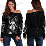 Baphomet Lucifer Sigil SED-0818 Off Shoulder Sweaters