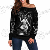 Baphomet Lucifer Sigil SED-0818 Off Shoulder Sweaters