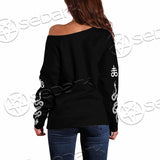 Baphomet Sigil Snake SED-0819 Off Shoulder Sweaters