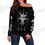 Baphomet Sigil Snake SED-0819 Off Shoulder Sweaters
