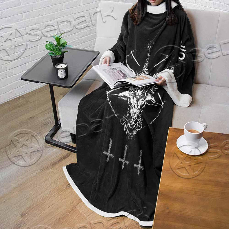 Baphomet Sigil Snake SED-0819 Sleeved Blanket