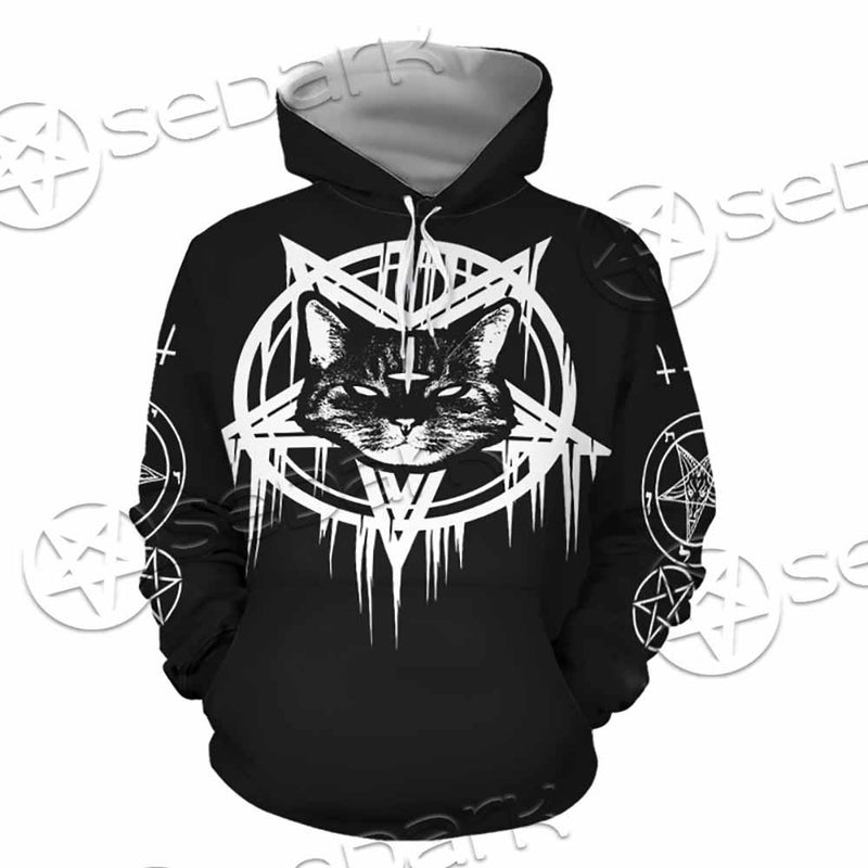 Sigil Of Baphomet Cat SED-0820 Hoodie & Zip Hoodie