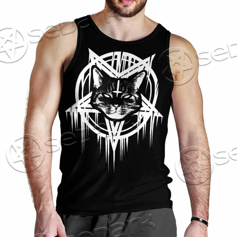 Sigil Of Baphomet Cat SED-0820 Men Tank-tops