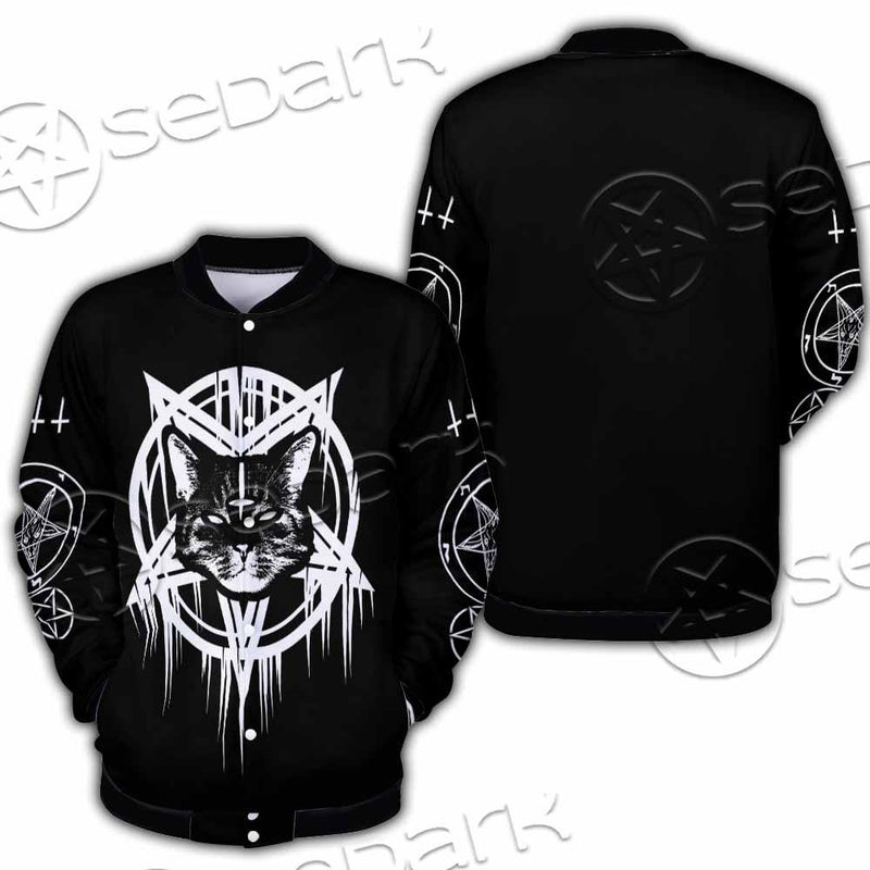 Sigil Of Baphomet Cat SED-0820 Button Jacket