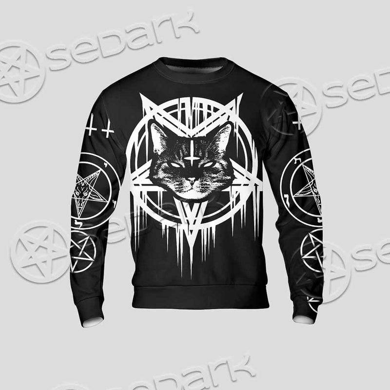 Sigil Of Baphomet Cat SED-0820 Unisex Sweatshirt