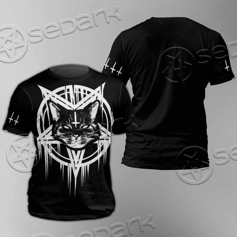 Sigil Of Baphomet Cat SED-0820 Unisex T-shirt