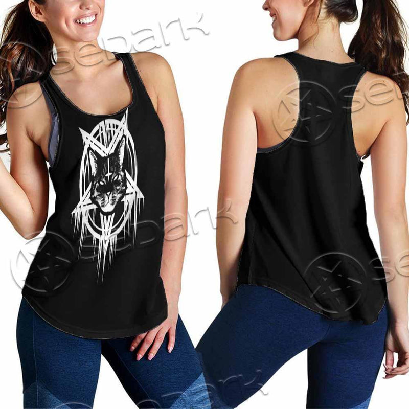 Sigil Of Baphomet Cat SED-0820 Women Tank Top