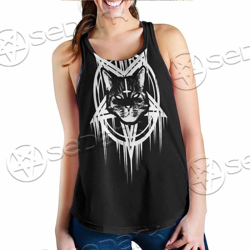 Sigil Of Baphomet Cat SED-0820 Women Tank Top