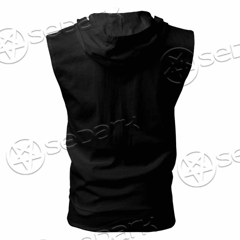 Sigil Of Baphomet Cat SED-0820 Zip Sleeveless Hoodie