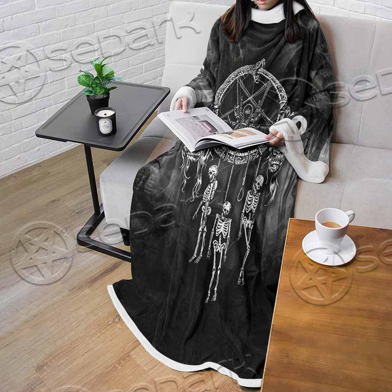 Satan Dream Catcher Skeleton SED-0821 Sleeved Blanket