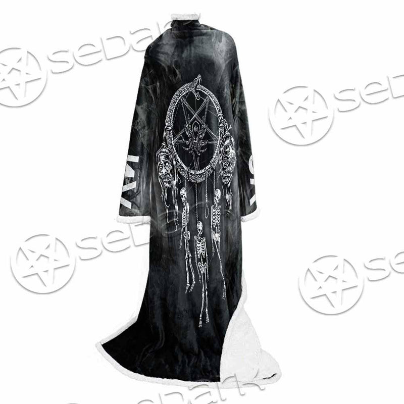 Satan Dream Catcher Skeleton SED-0821 Sleeved Blanket